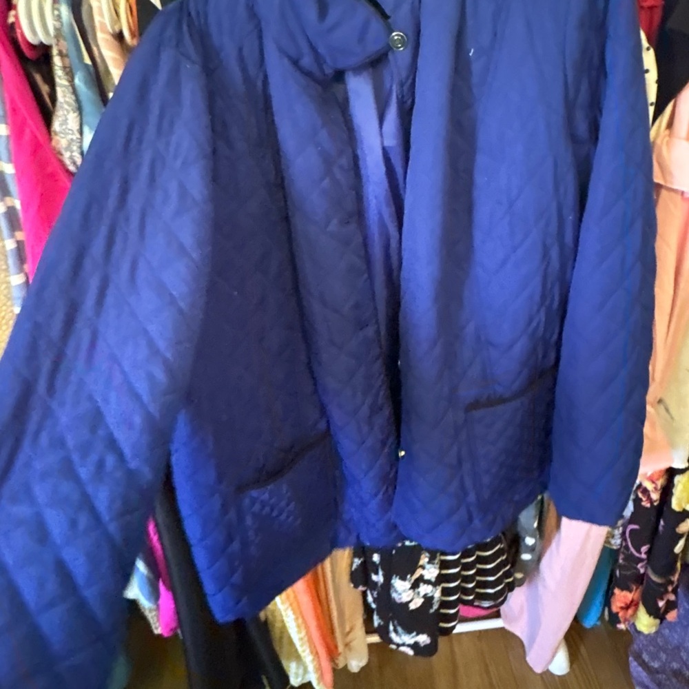 Studio Works Quilted Royal Blue Puffer Jacket